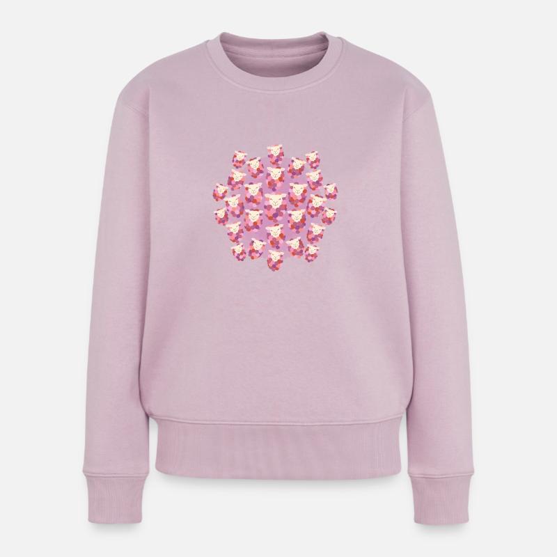 Compter les moutons chauds - Pull Premium bio Femme - rose poudré