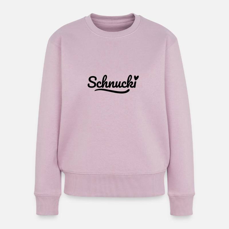 Schnucki Schrift Herz - Frauen Premium Bio Pullover - Altrosa