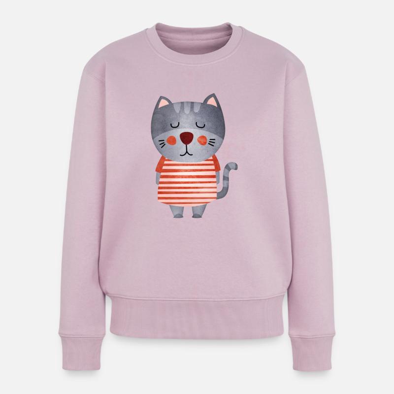 Sucre chat doux - Pull Premium bio Femme - rose poudré