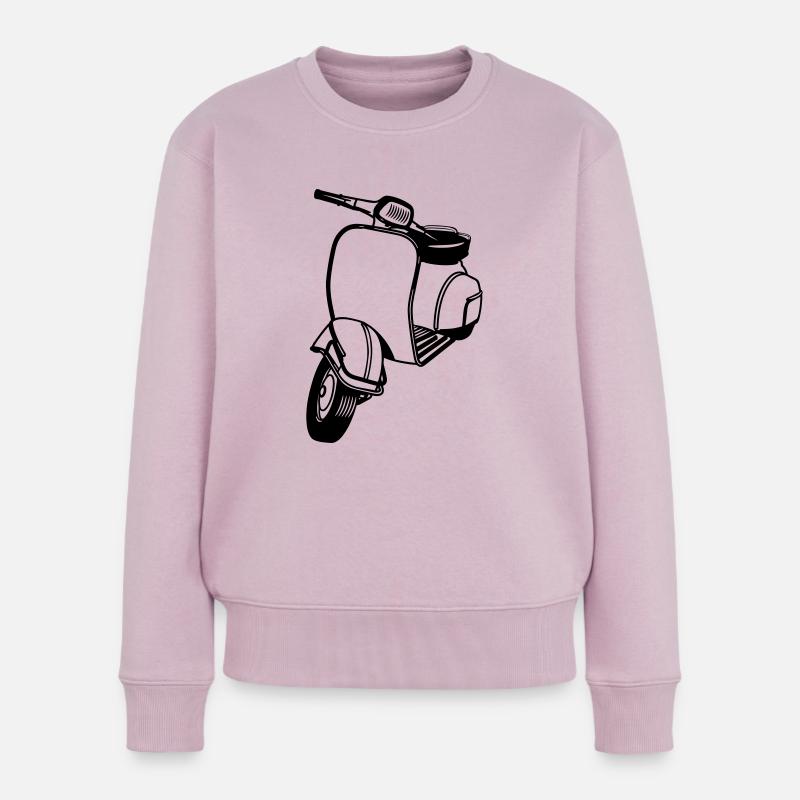 motorroller freiheit reisen - Frauen Premium Bio Pullover - Altrosa