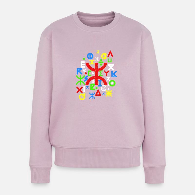TIFINAGH AMAZIGH ALPHABETBERBERE - Frauen Premium Bio Pullover - Altrosa