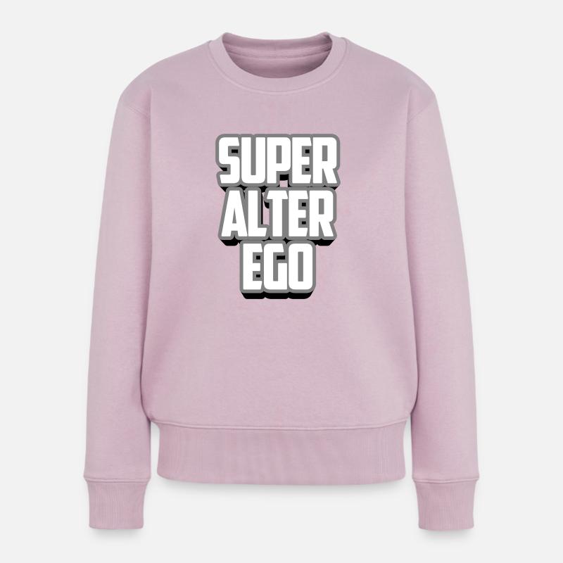 Super Alter Ego | Farben änderbar - Frauen Premium Bio Pullover - Altrosa