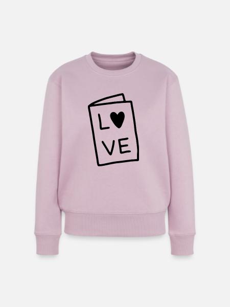 Buchliebe - Frauen Premium Bio Pullover - Altrosa