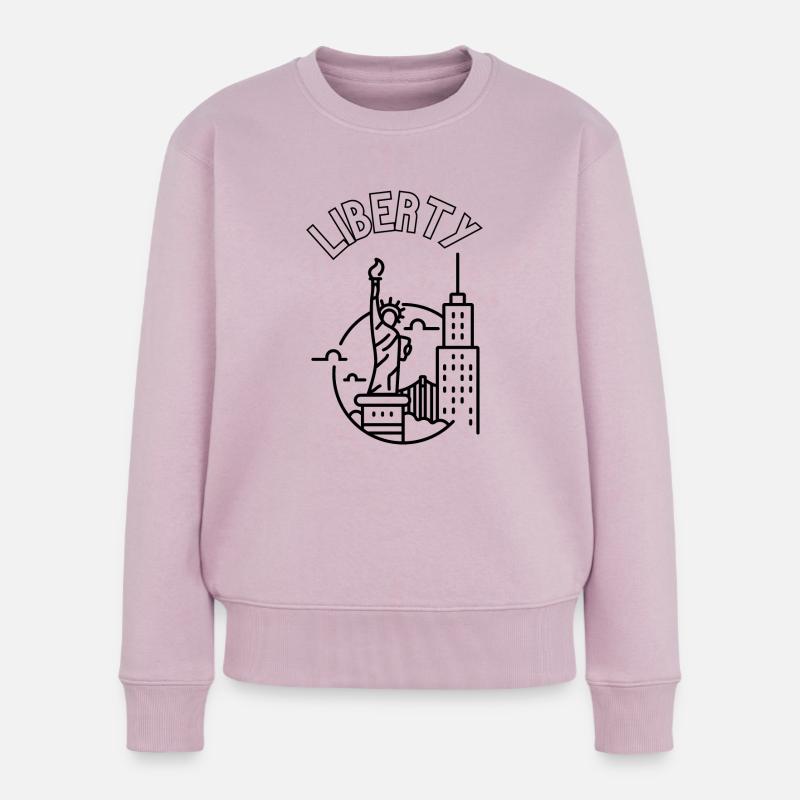 Freiheit - Frauen Premium Bio Pullover - Altrosa