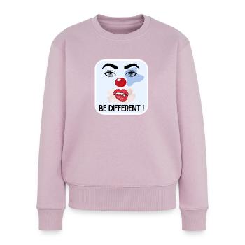 BE DIFFERENT ! - Pull Premium bio Femme - rose poudré - Devant - Julia (174cm)