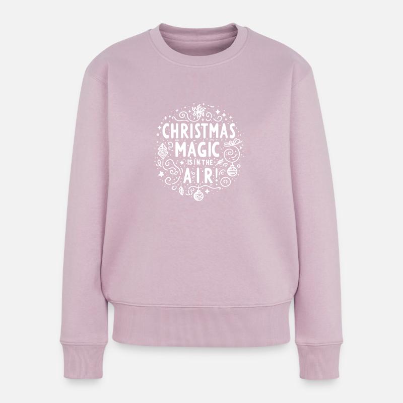 Weihnachtszauber liegt in der Luft! - Frauen Premium Bio Pullover - Altrosa