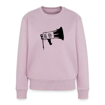 Megafon Propaganda Symbol Lautsprecher - Frauen Premium Bio Pullover - Altrosa - Vorne - Julia (174cm)