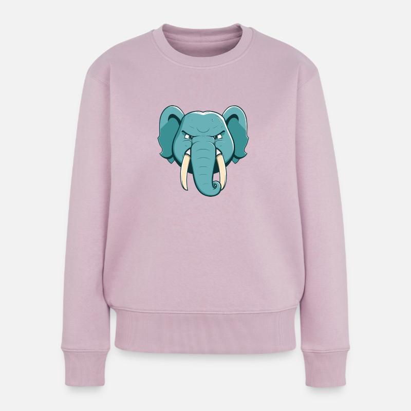 Elefant - Frauen Premium Bio Pullover - Altrosa