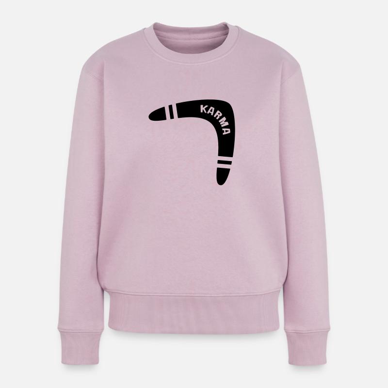 KARMA BOOMERANG - Frauen Premium Bio Pullover - Altrosa