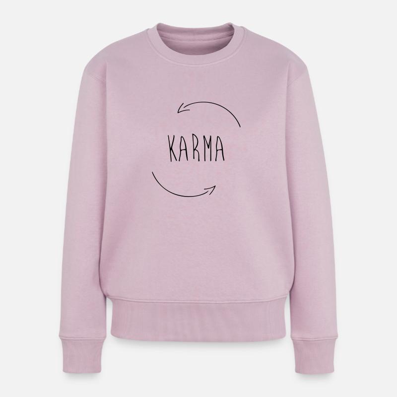Karma - Frauen Premium Bio Pullover - Altrosa