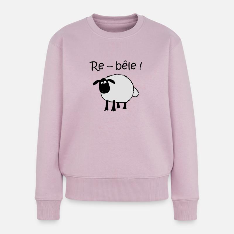 mouton-re-bele - Pull Premium bio Femme - rose poudré