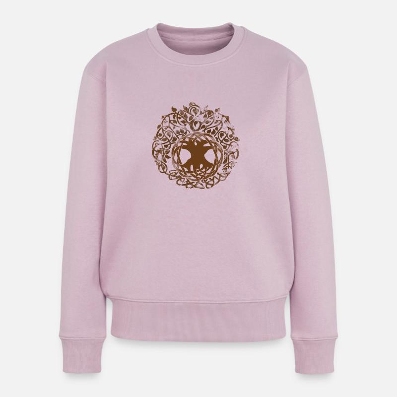 Baum des Lebens - Frauen Premium Bio Pullover - Altrosa