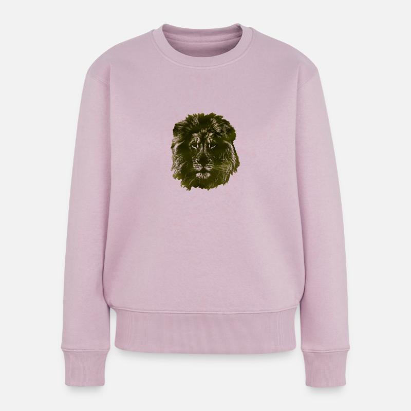 LöweGoldSchwarz - Frauen Premium Bio Pullover - Altrosa