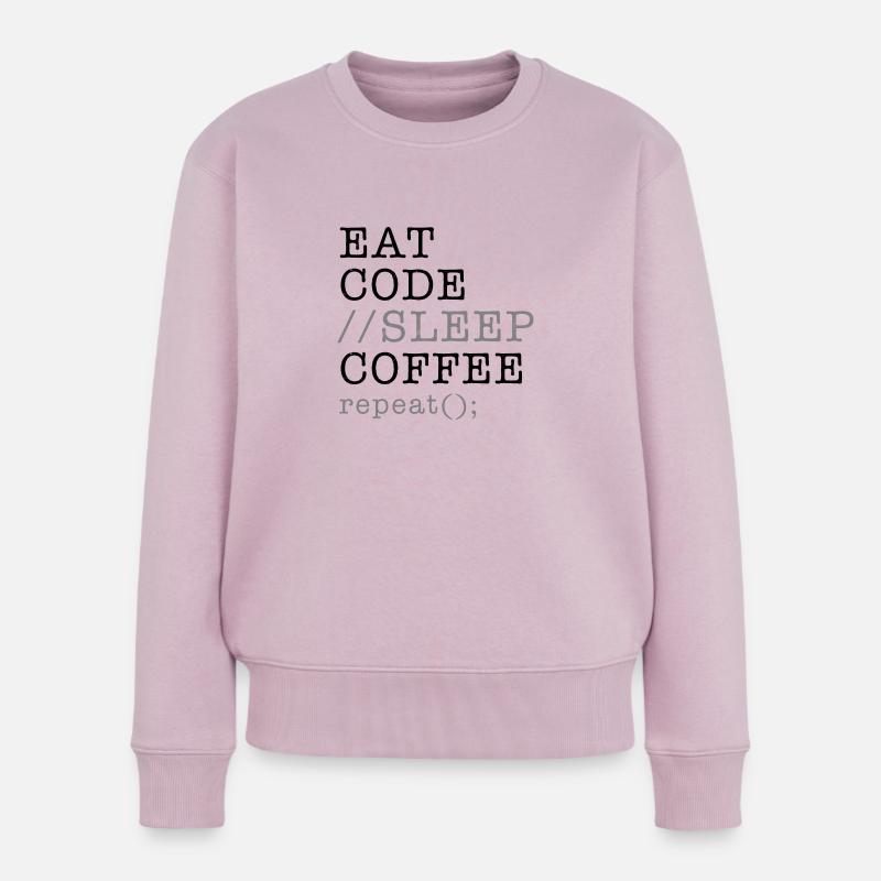 Computer Science Python Programmer Eat Code Sleep - Women's Premium Organic Jumper - dusky pink