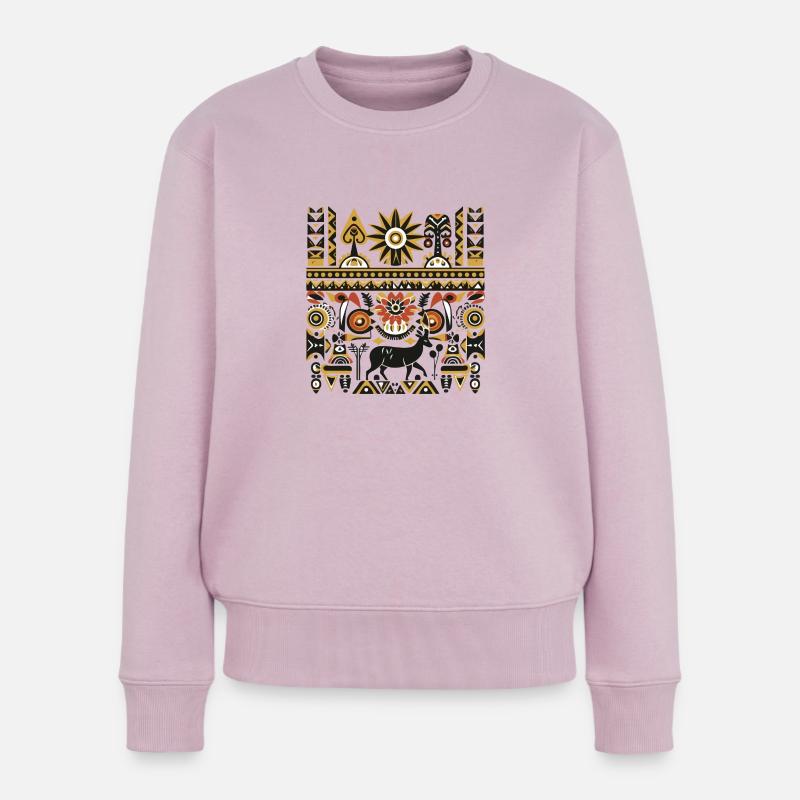 Folklore africain - Pull Premium bio Femme - rose poudré