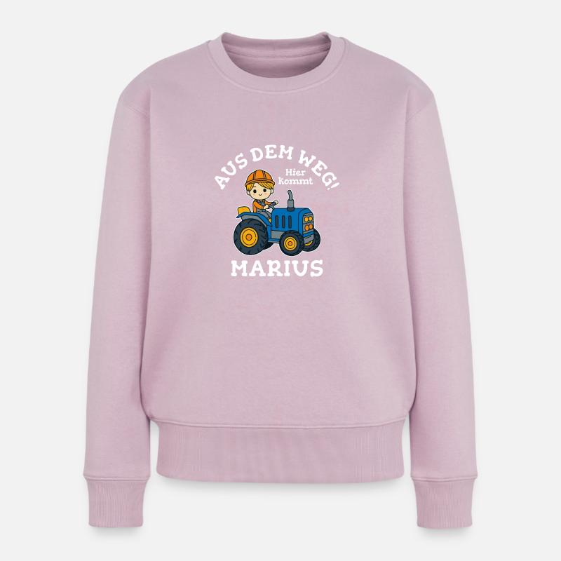 Marius Vorname Traktor - Frauen Premium Bio Pullover - Altrosa