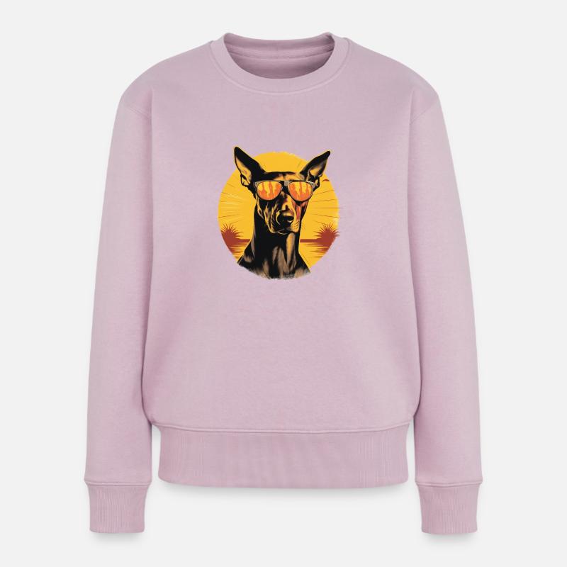 Doberman 2 - Pull Premium bio Femme - rose poudré