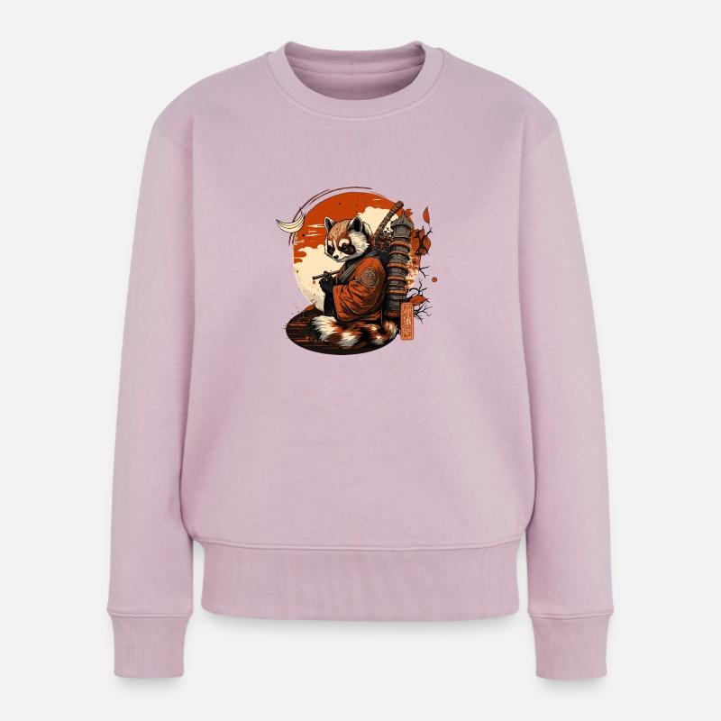 Roter Panda 5 - Frauen Premium Bio Pullover - Altrosa