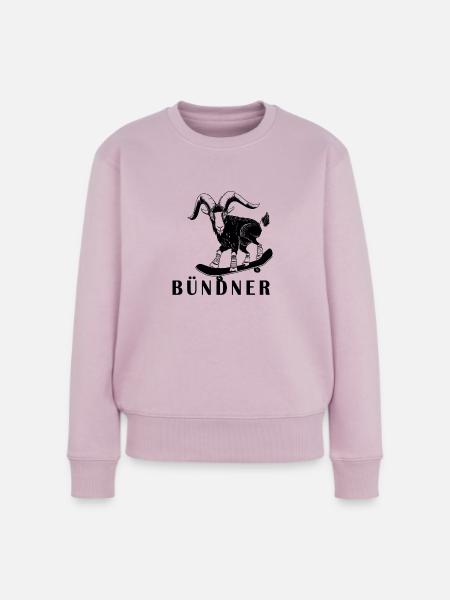 Bündner Steinbock Graubünden Grischa Grischun - Frauen Premium Bio Pullover - Altrosa