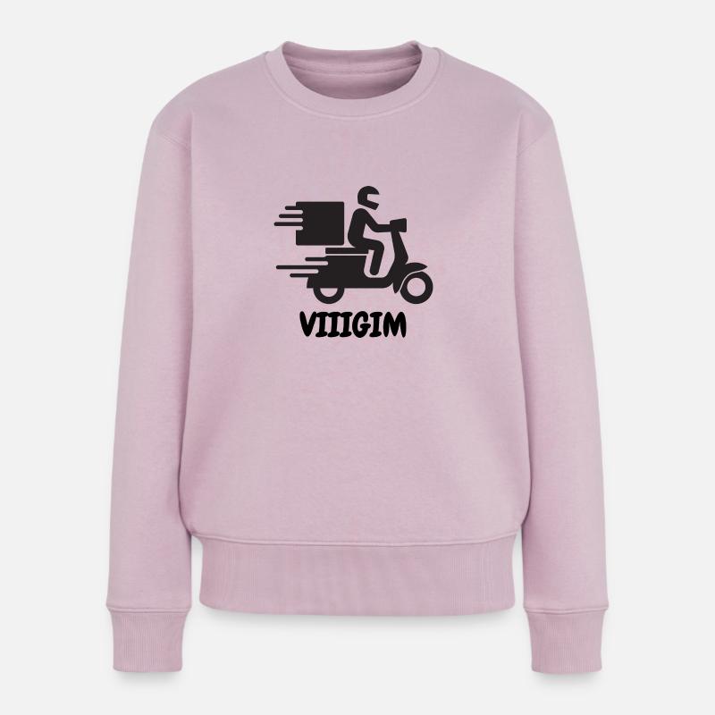 Vigim Roller - Frauen Premium Bio Pullover - Altrosa