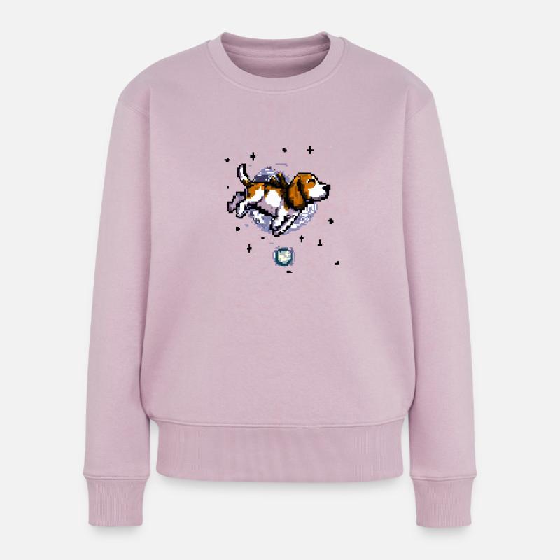 beagle - Frauen Premium Bio Pullover - Altrosa