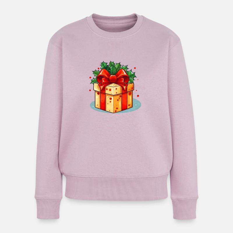 Weihnachtsgeschenk - Frauen Premium Bio Pullover - Altrosa