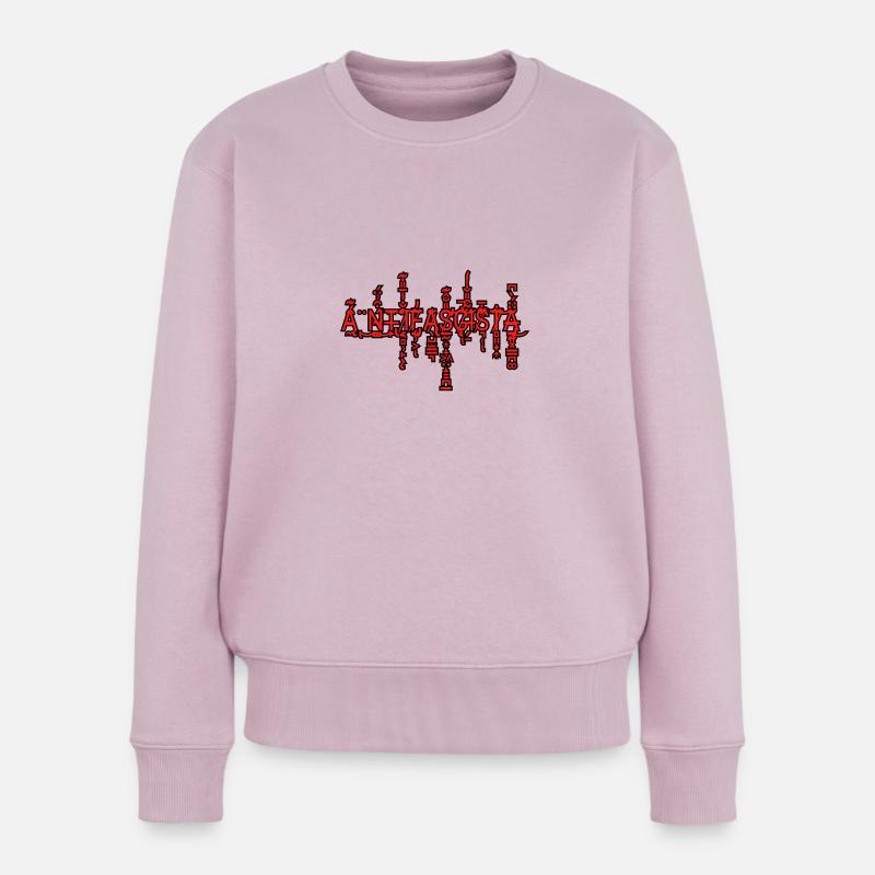 Antifaschist - Frauen Premium Bio Pullover - Altrosa