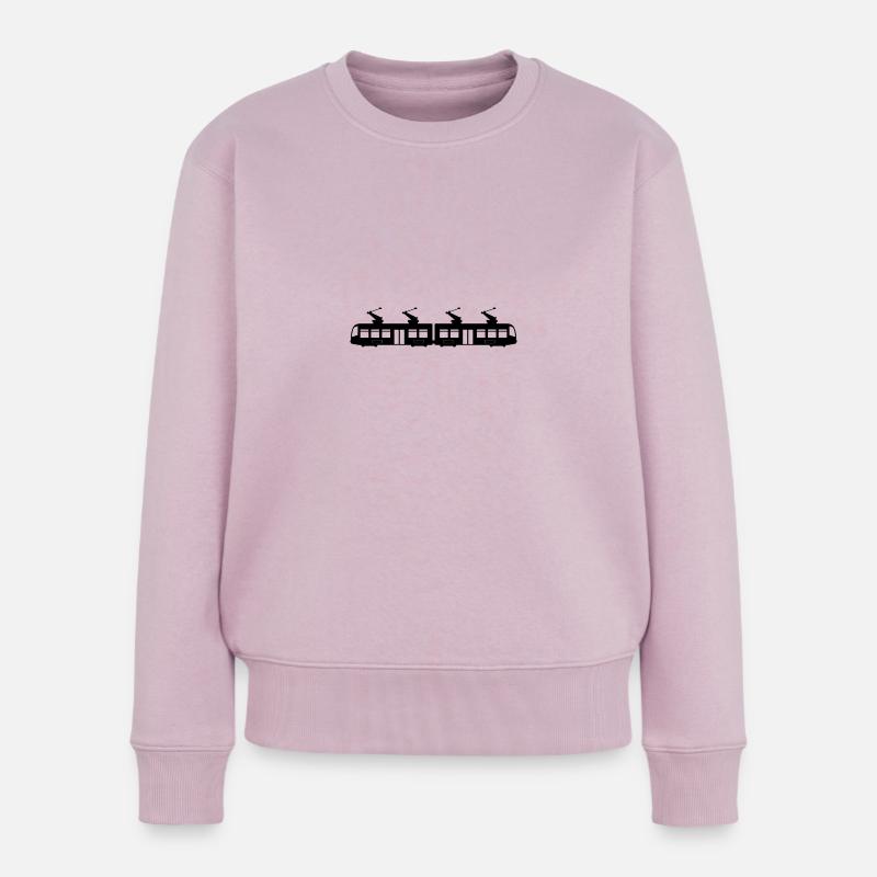 Straßenbahn - Frauen Premium Bio Pullover - Altrosa
