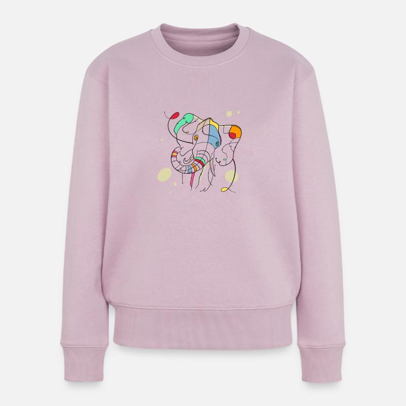 Elefant - Frauen Premium Bio Pullover - Altrosa