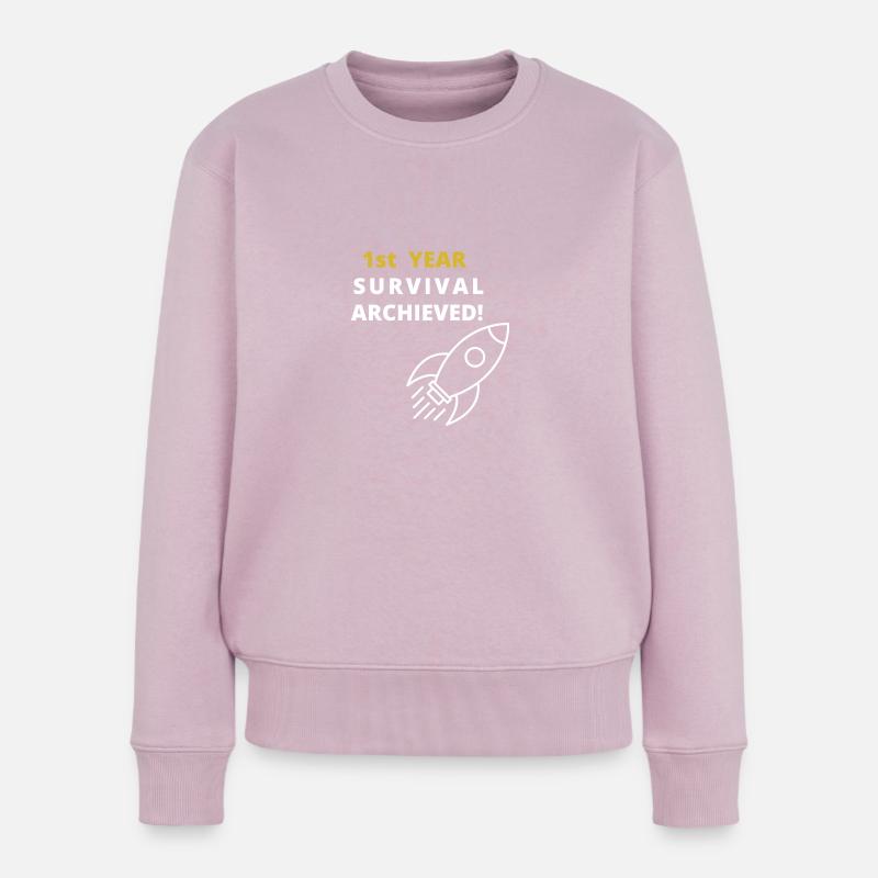 Startup 1er anniversaire - survie atteinte - Pull Premium bio Femme - rose poudré
