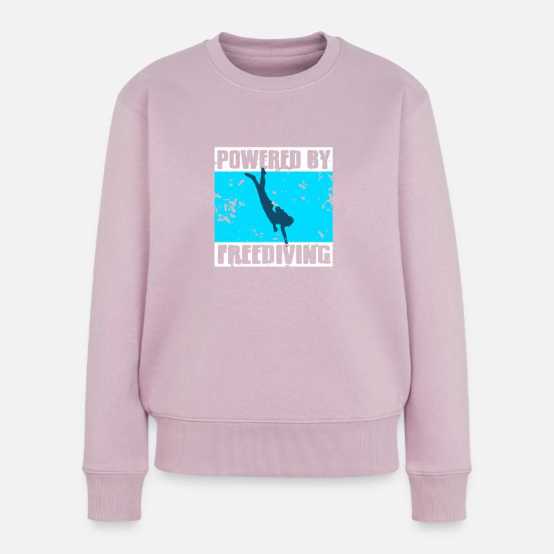 Powered By Free Tauchen Geschenkidee - Frauen Premium Bio Pullover - Altrosa