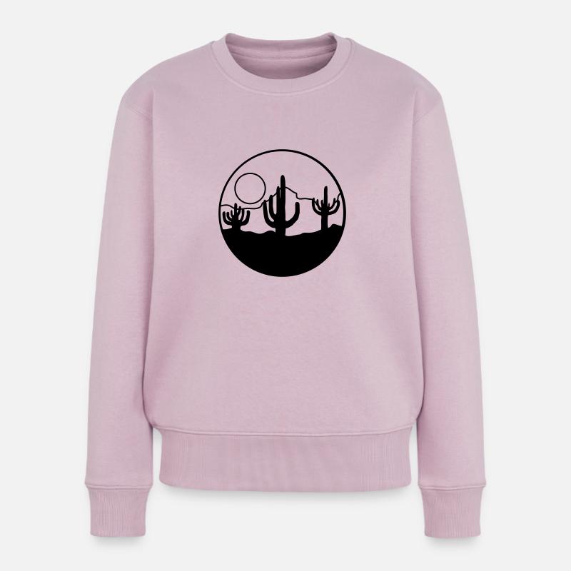 Natur Sonne Wüste Landschaft - Frauen Premium Bio Pullover - Altrosa