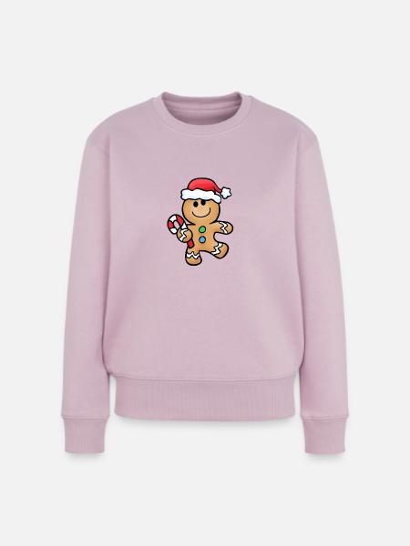 Lustige Lebkuchen - Frauen Premium Bio Pullover - Altrosa