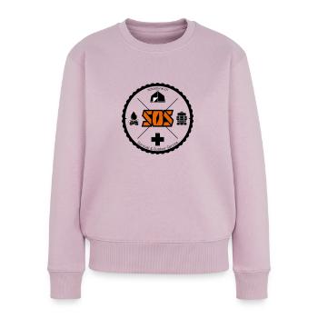 SOS logo orange no background - Women's Premium Organic Jumper - dusky pink - Front - Julia (174cm)