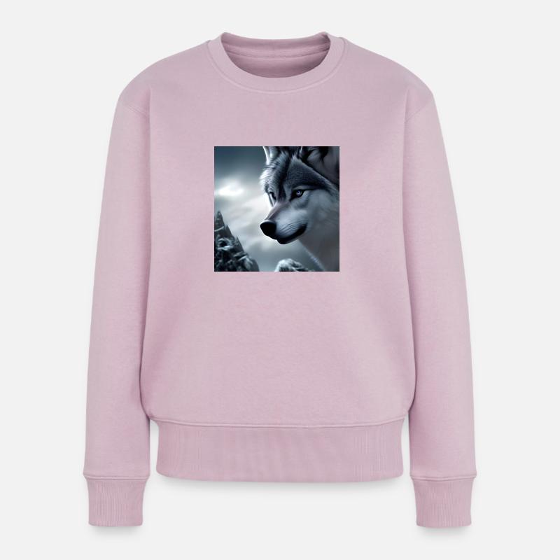 Weißer Wolf - Frauen Premium Bio Pullover - Altrosa