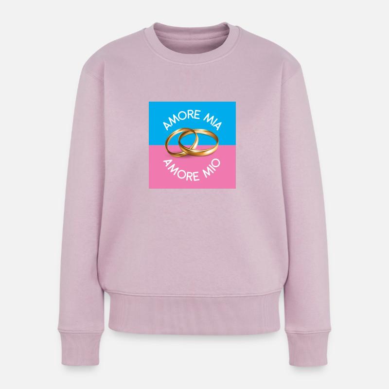 Amore Mia - Frauen Premium Bio Pullover - Altrosa
