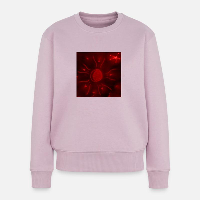 ROTER STERNENMOND - Frauen Premium Bio Pullover - Altrosa