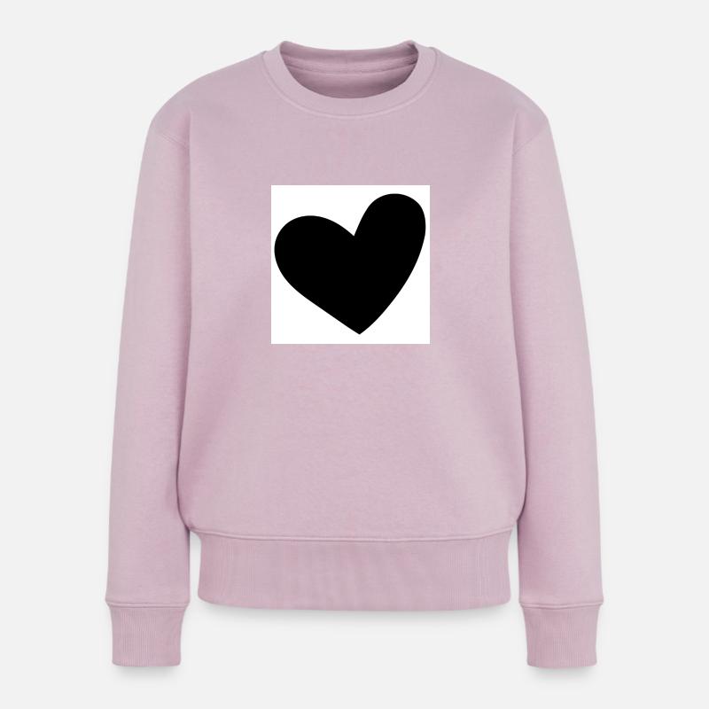 Herz - Frauen Premium Bio Pullover - Altrosa