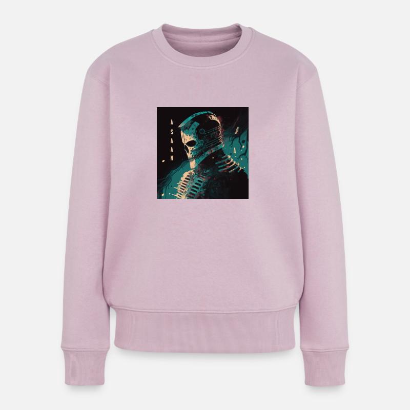 Robot tête de mort - Pull Premium bio Femme - rose poudré