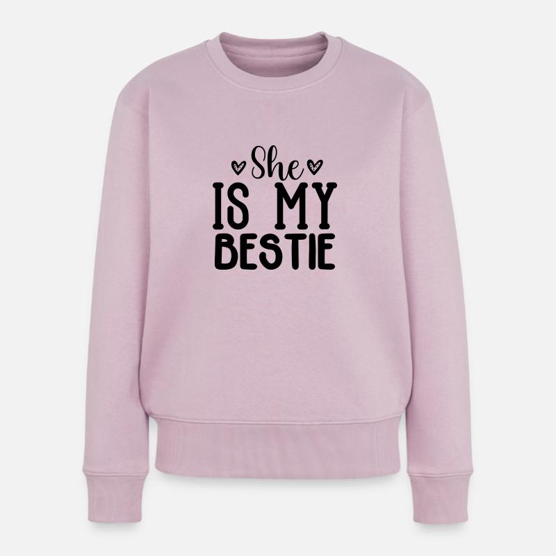 She is My Bestie - Frauen Premium Bio Pullover - Altrosa
