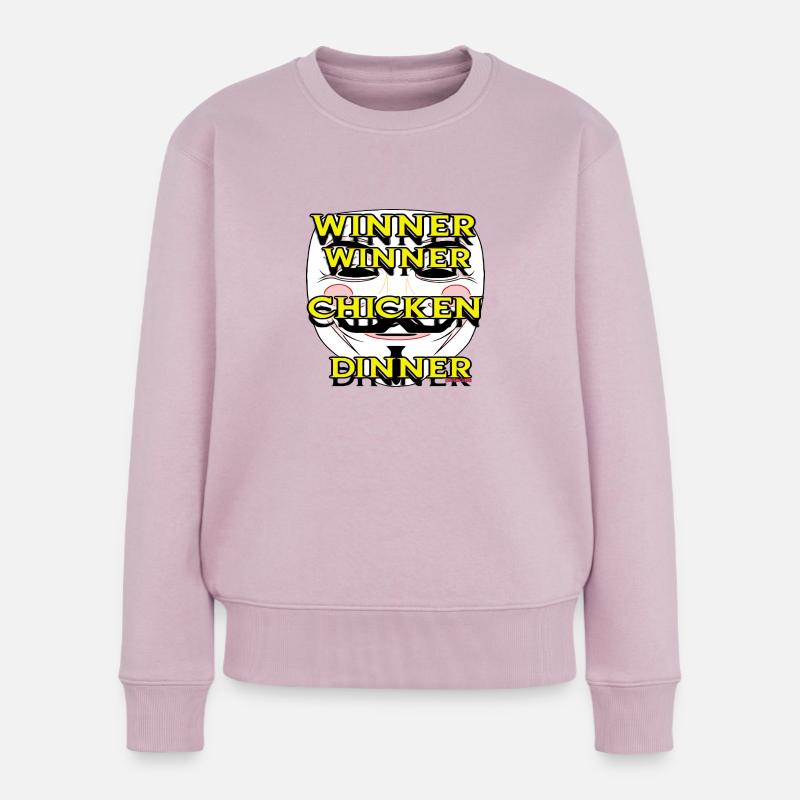 CickenDinnerWinner - Frauen Premium Bio Pullover - Altrosa