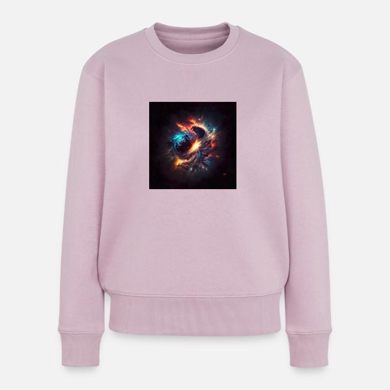 Kosmisches Universum Nr. 1 - Frauen Premium Bio Pullover - Altrosa