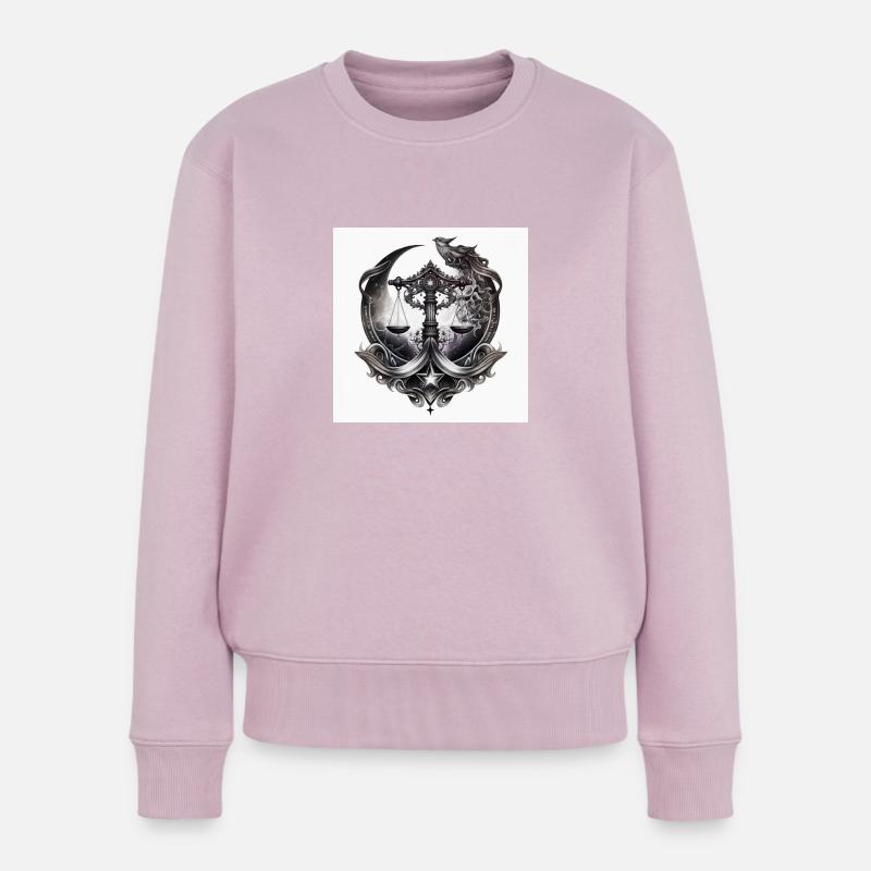 Bild des Balance-Zeichens - Frauen Premium Bio Pullover - Altrosa