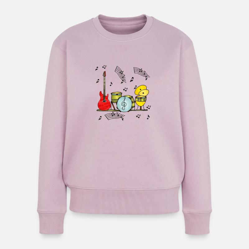 Musikinstrumente - Frauen Premium Bio Pullover - Altrosa