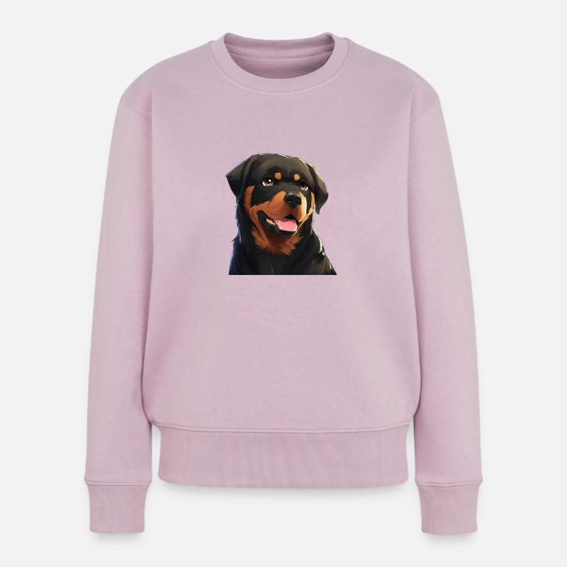 Rottweiler - Frauen Premium Bio Pullover - Altrosa