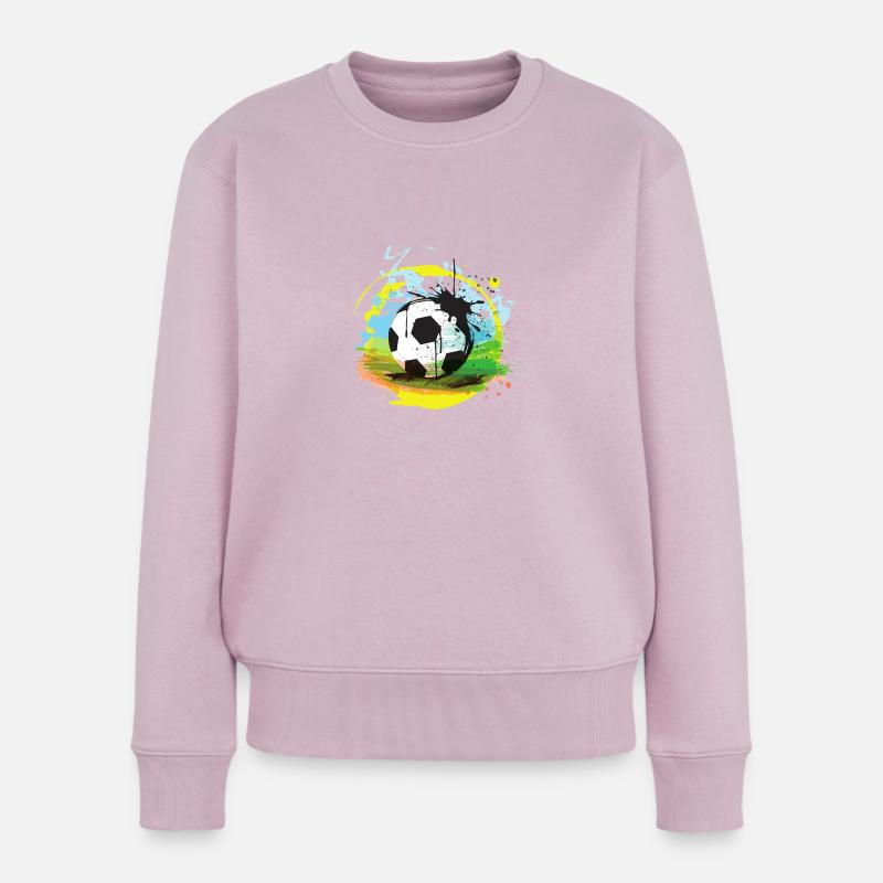 Fußball hat viele Farben - Frauen Premium Bio Pullover - Altrosa