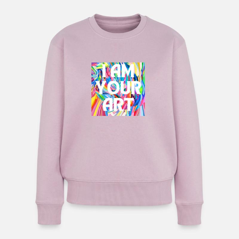 ICH BIN DEINE KUNST - Frauen Premium Bio Pullover - Altrosa