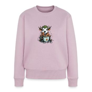 Kiko, der gierige Stier - Frauen Premium Bio Pullover - Altrosa - Vorne - Julia (174cm)