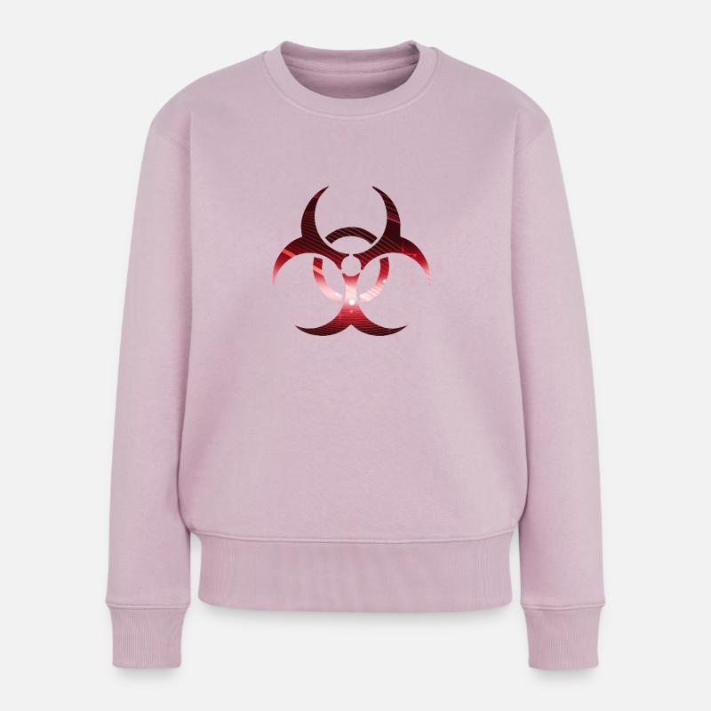 Biohazard rot - Frauen Premium Bio Pullover - Altrosa