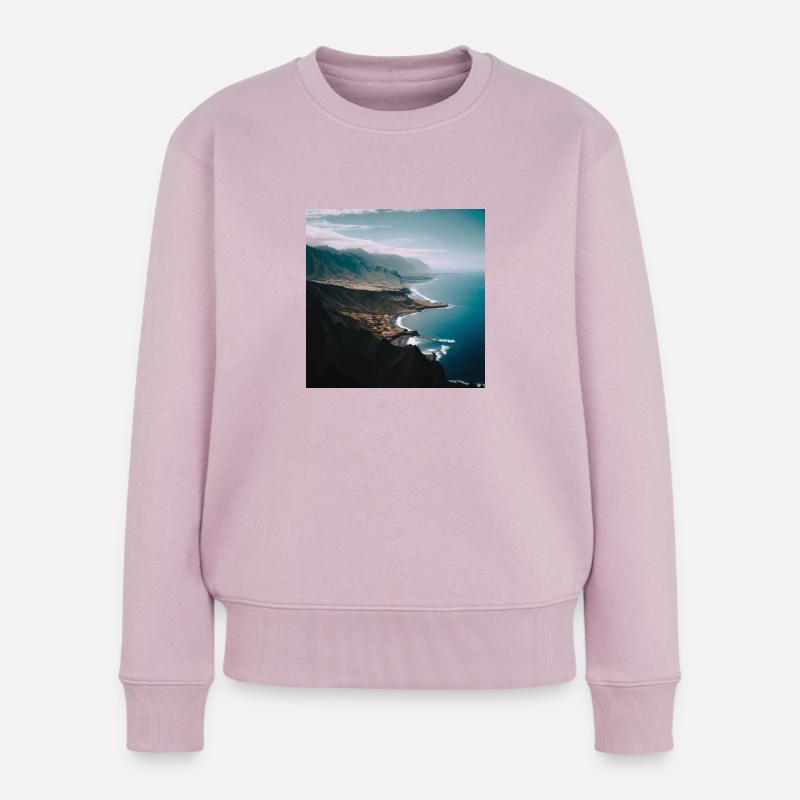 Insel Teneriffa - Frauen Premium Bio Pullover - Altrosa